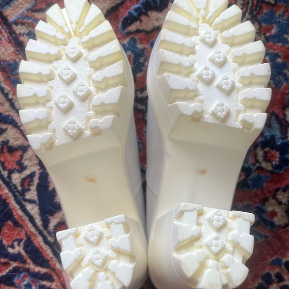 Chunky Platform Slip On Shoes! Shiny White. Size 39 - Picture 9 of 10